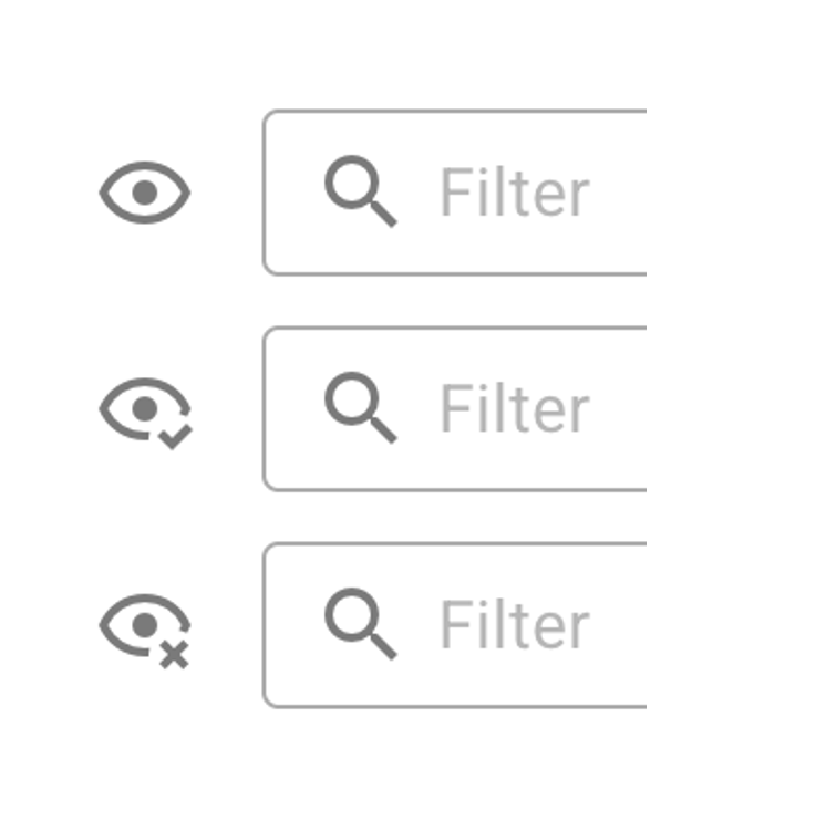 Eye icon variations