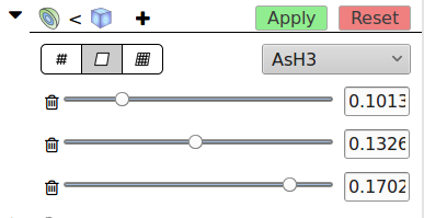 Contour module controls in secondary UI