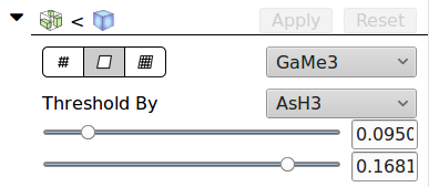 Threshold module controls in secondary UI