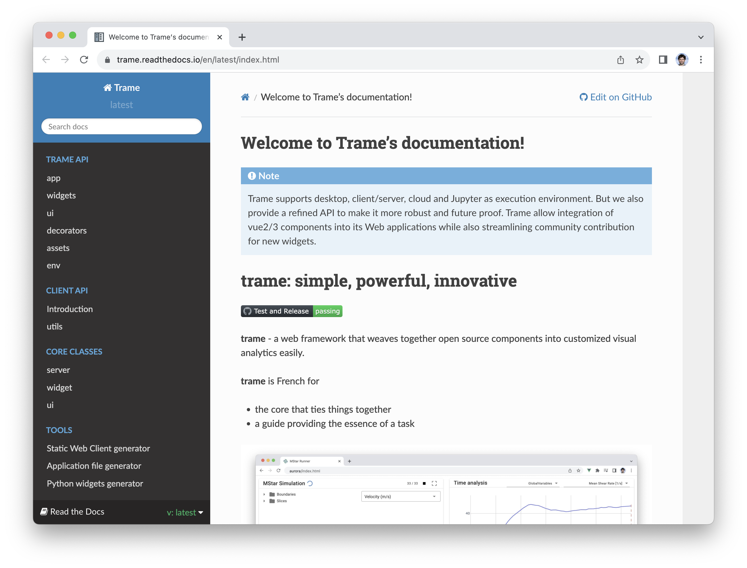 Read the docs Website