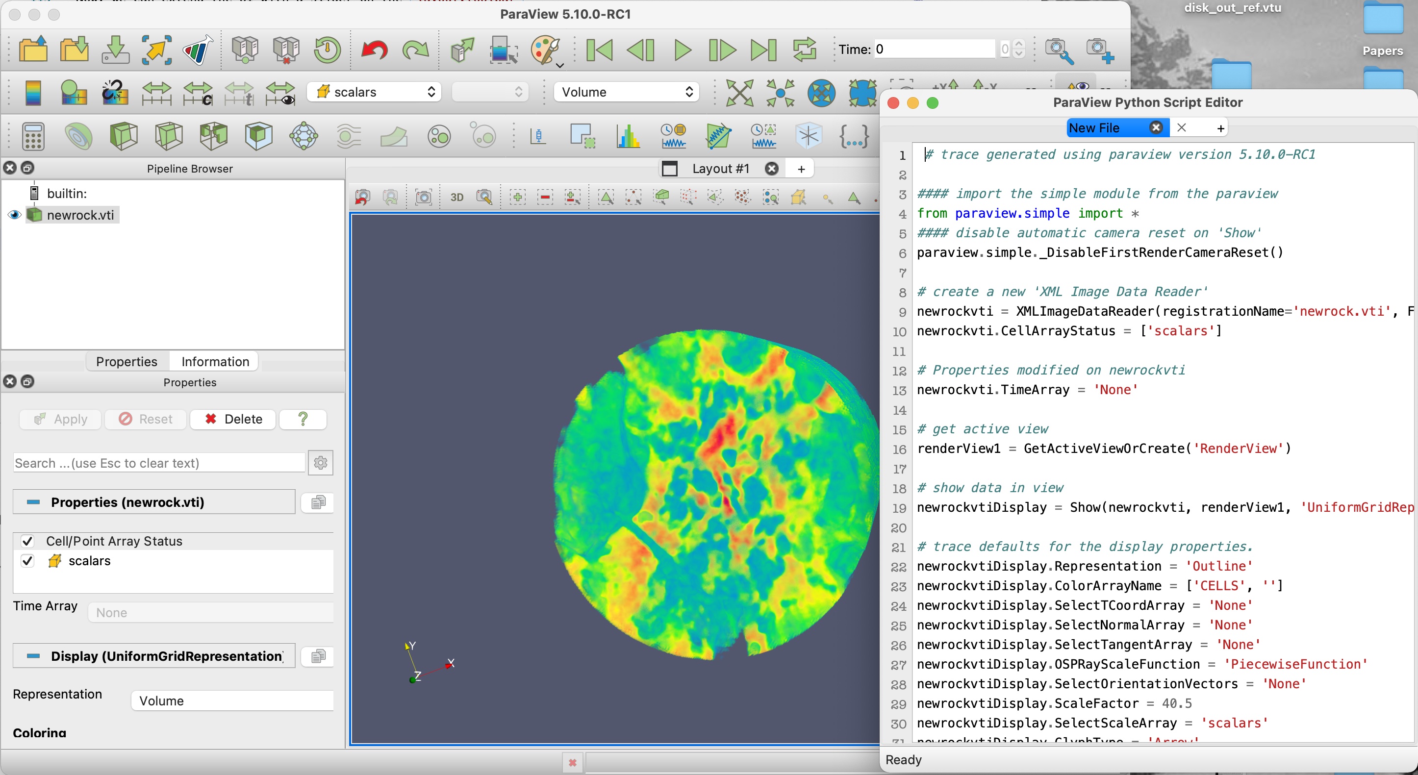 ParaView Python Trace