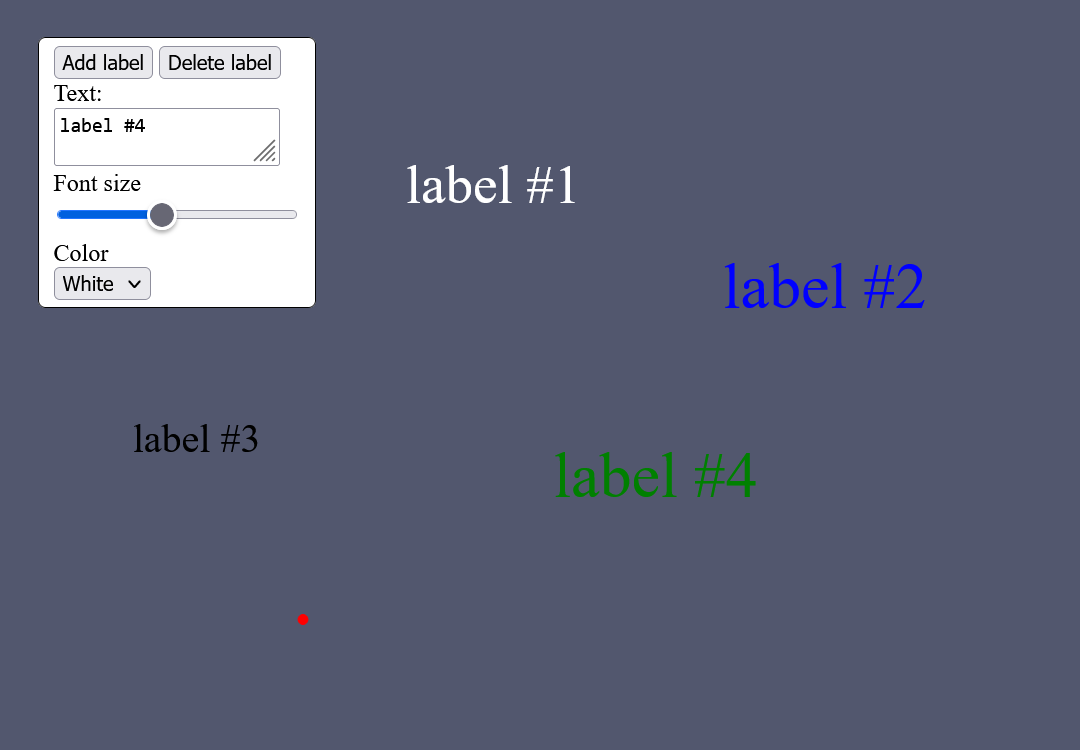 LabelWidget Example